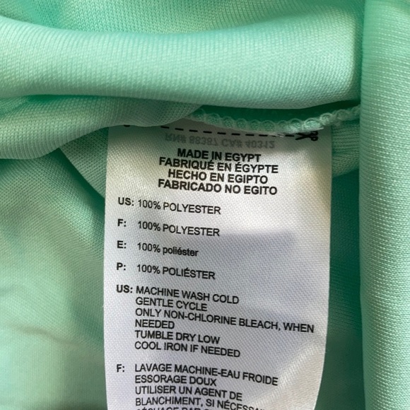 Adidas Mens XL Mint Green Striped Polo Golf Shirt - Picture 5 of 6